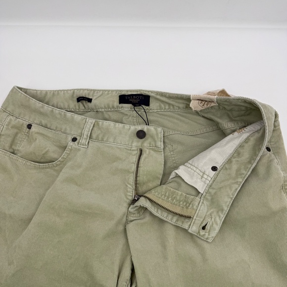 Talbots Pants Women 14W NEW Green Corduroy Signature Ankle Hippie Boho 90s - Picture 5 of 13